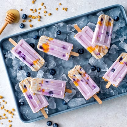 Blueberry Parfait Pops