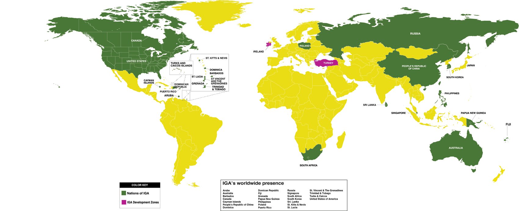 IGA global map
