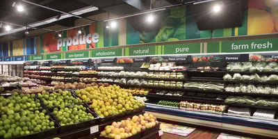 Produce department of a grocer