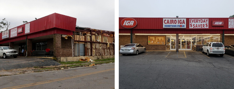 Cairo IGA before and after