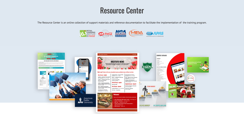 Resource Center website preview