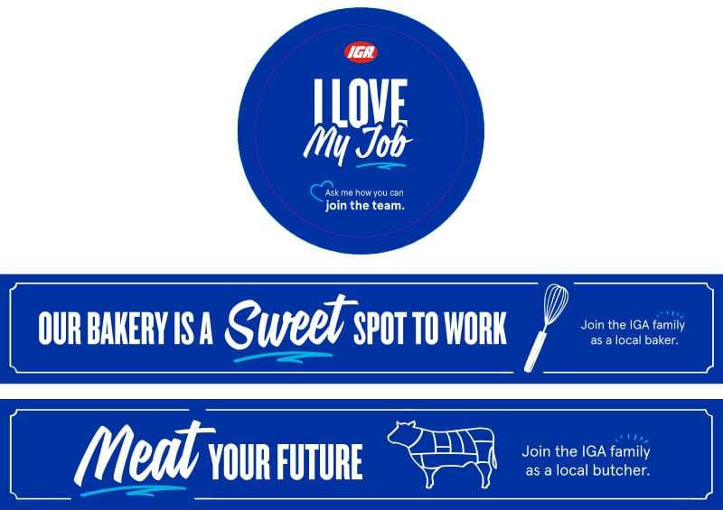 "Meat your future" and "Our bakery is a sweet spot to work"