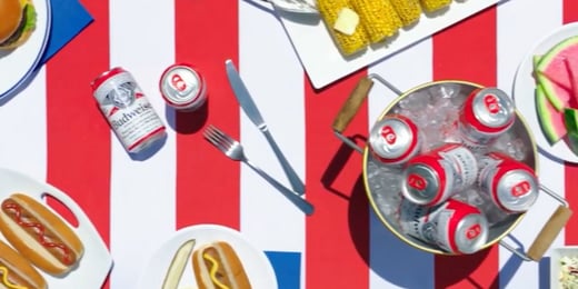 Budweiser on a picnic table