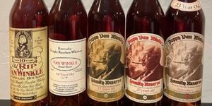 Bourbon bottles for WGA raffle
