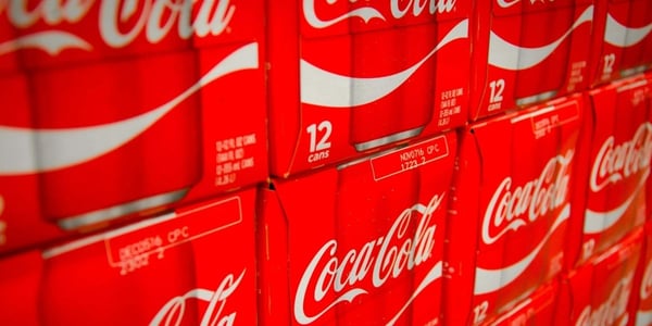Coca-Cola mini packs stacked on top of each other