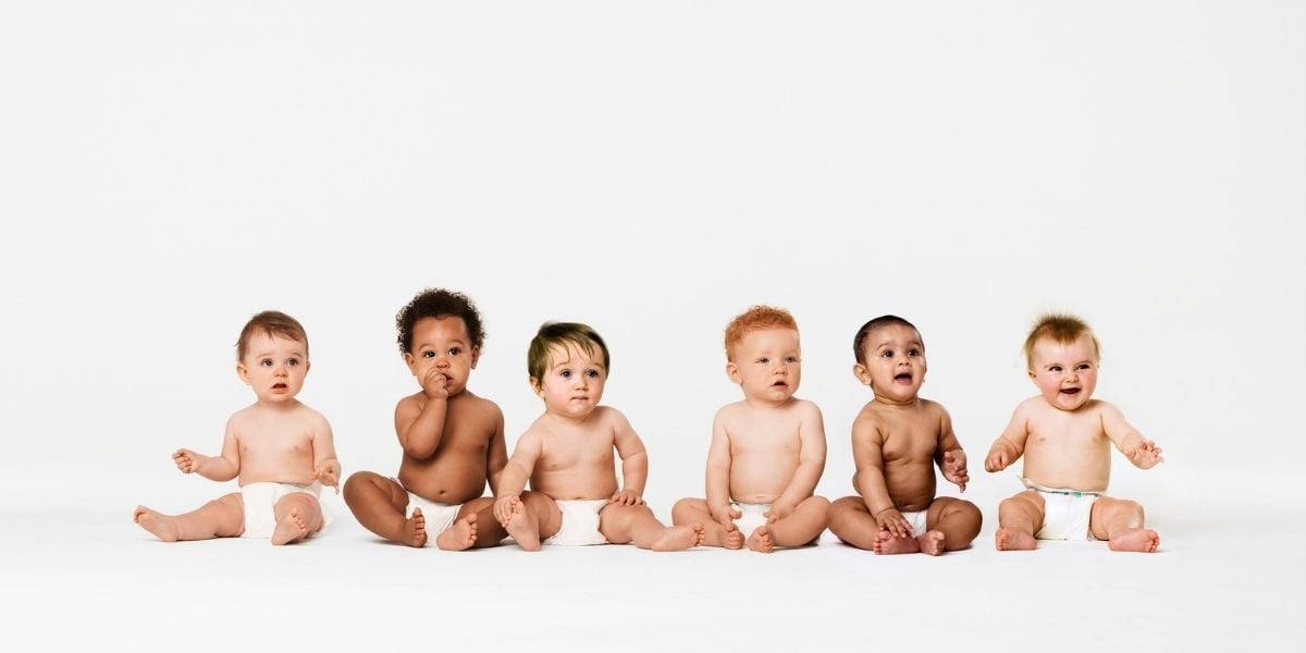 6 babies sit up