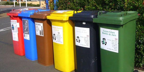recycling bins
