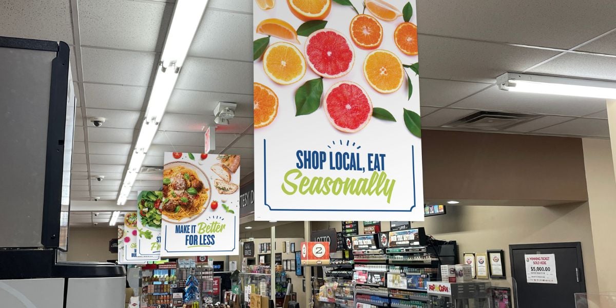 QMK Q1 2023 Hanging Signs In Store
