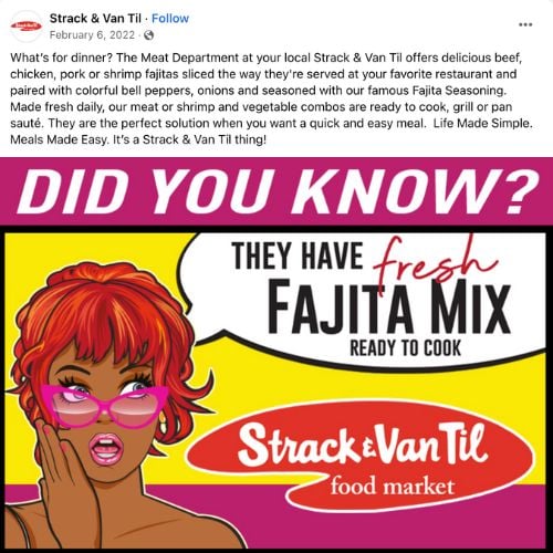 strack and van til fajita facebook post