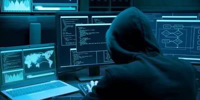 ransomware hacker on computer