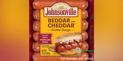 Johnsonville Beddar with Cheddar Sausage package