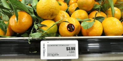 clementines and electronic shelf label 