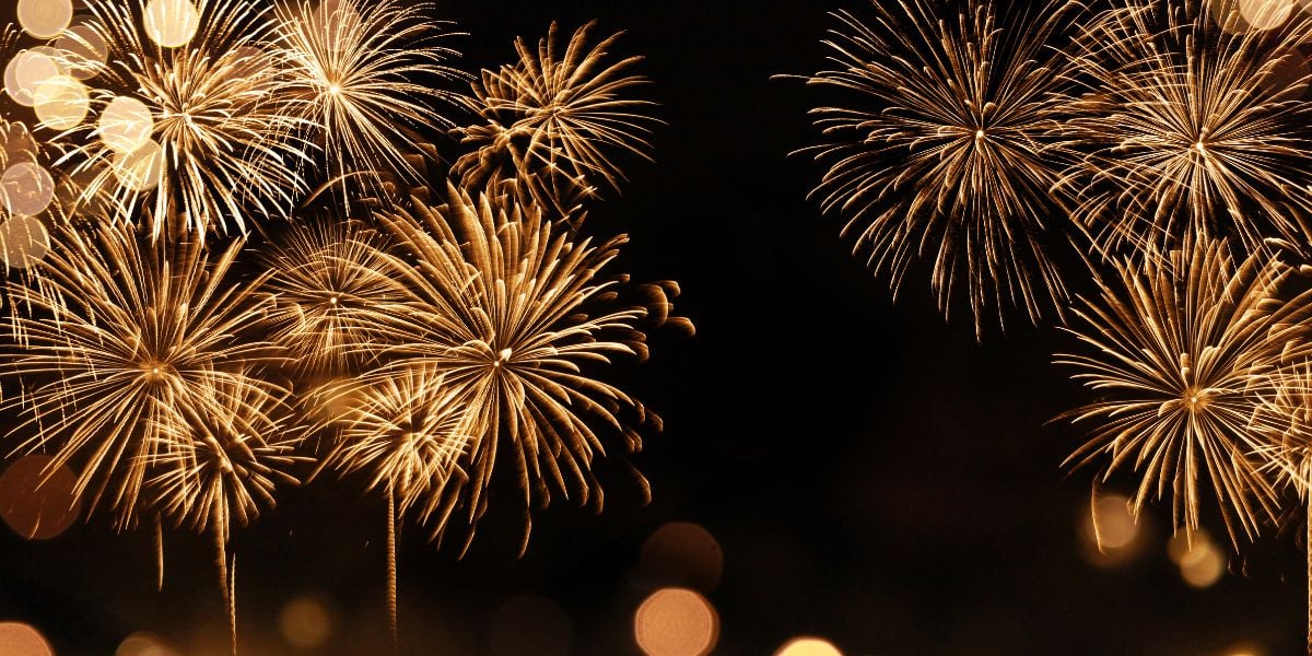 gold fireworks