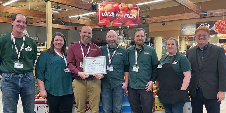 Granite Falls IGA receives their award