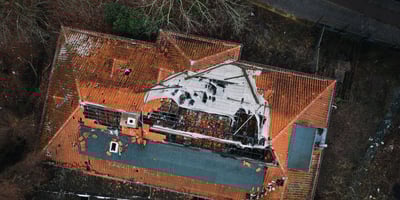 rooftop damage from storm