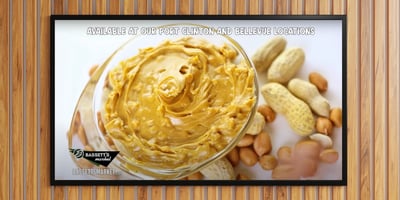 Bassett's Market Nut Butters CTV ad on screen