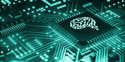 AI represented on a computer chip