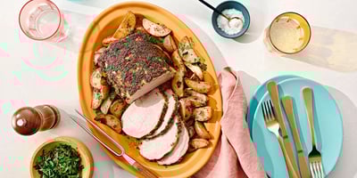 Balsamic Pork Loin with Roasted Potatoes
