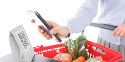 QR code at grocery store