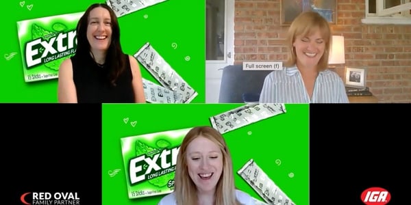 IGA's Heidi Huff, Mars Wrigley's Kim Hermann and Rachel Grua