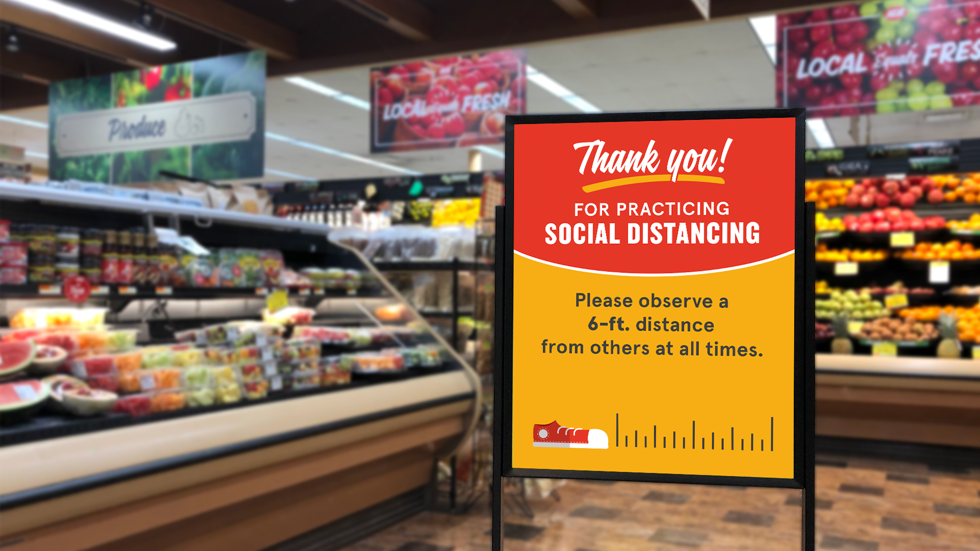 Social Distancing Sign In Store