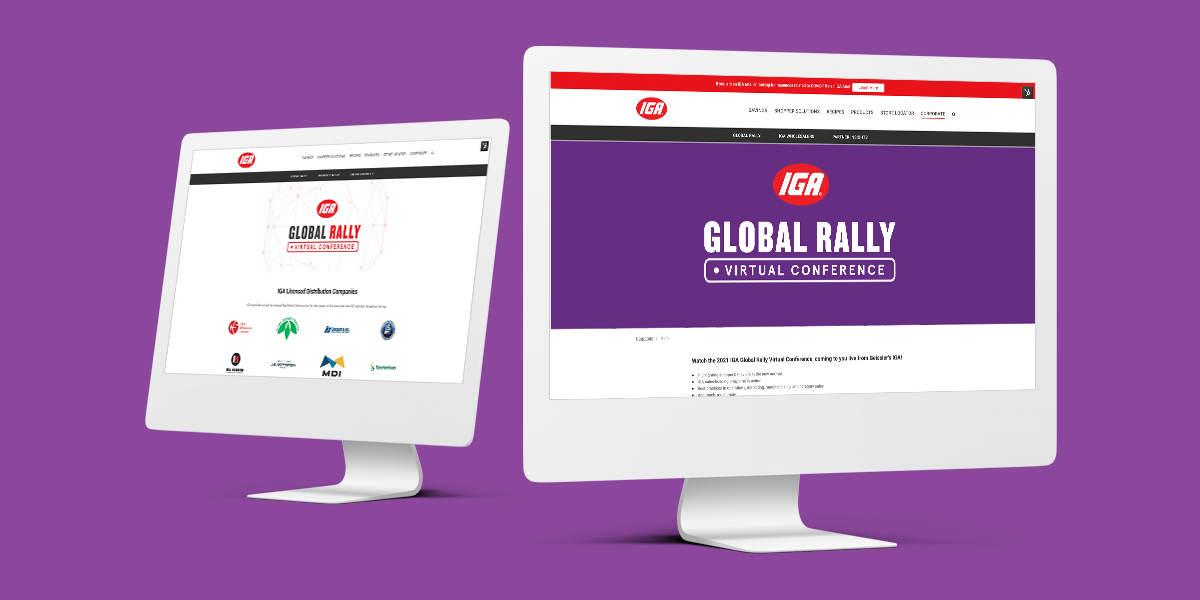 global rally website on a computer