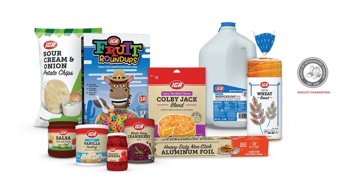 IGA Exclusive Brand products