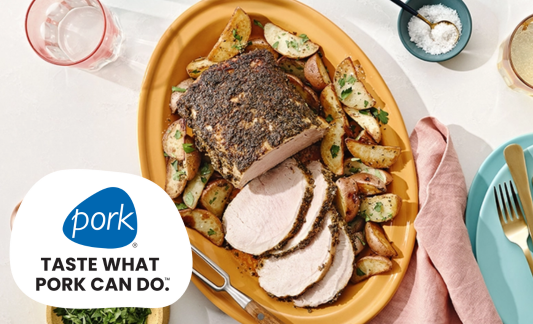 Balsamic Rosemary Pork Loin with Roasted Potatoes