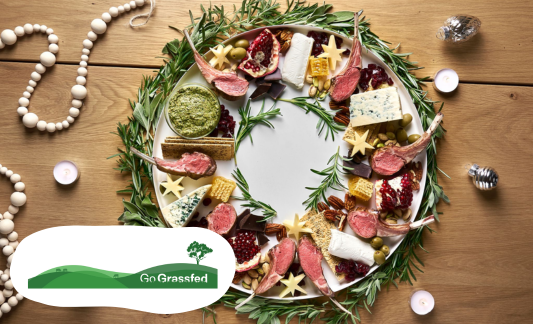 Holiday Aussie Lamb Wreath Grazing Board