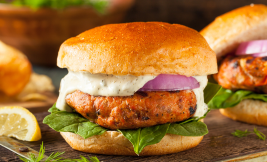 Homemade Salmon Burger CARD