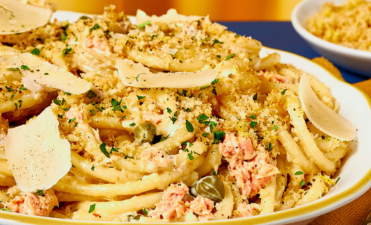 Lemon & Pepper Tuna Bucatini