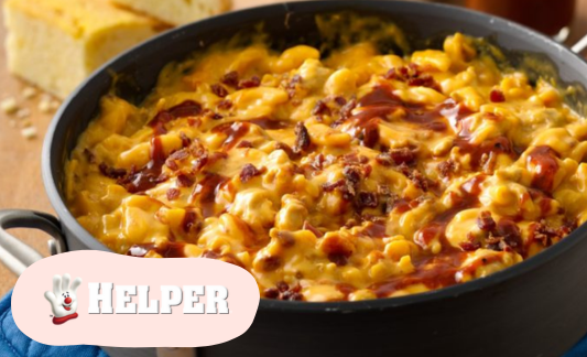 One Pot BBQ Cheeseburger Pasta